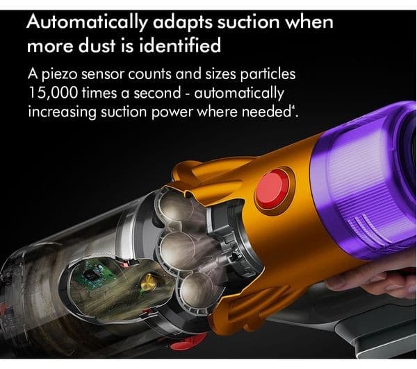 Dyson V12 Detect Slim Absolute Cordless Vacuum Nickel & Yellow - Image 5