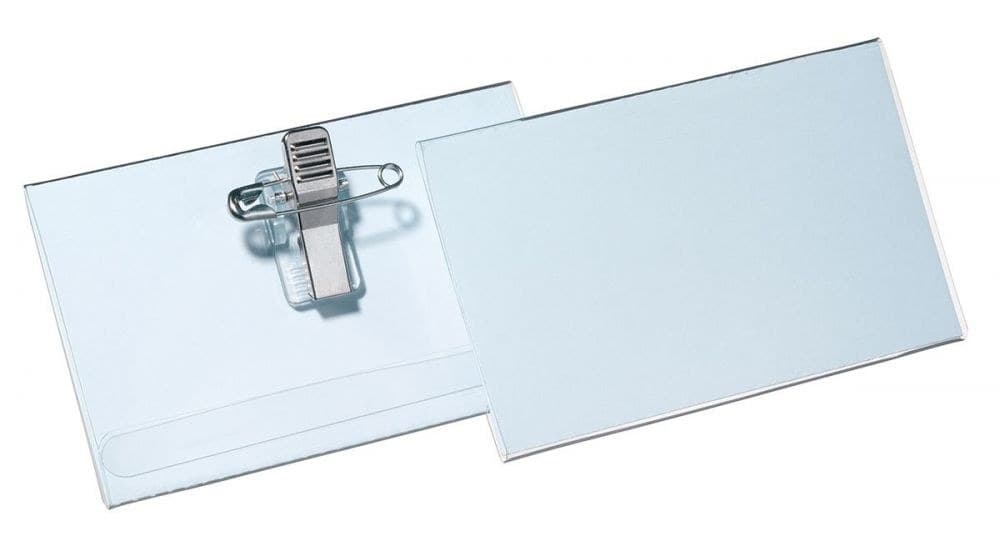 Durable COMBI CLIP Budget Name Badge ID Holder & Inserts PK50 54x90mm