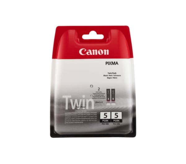 CANON PGI-5 Black Ink Cartridge - Twin Pack - Image 2