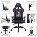 Subsonic The Joker Pro Gaming Chair - Black and Purple thumbnail 8