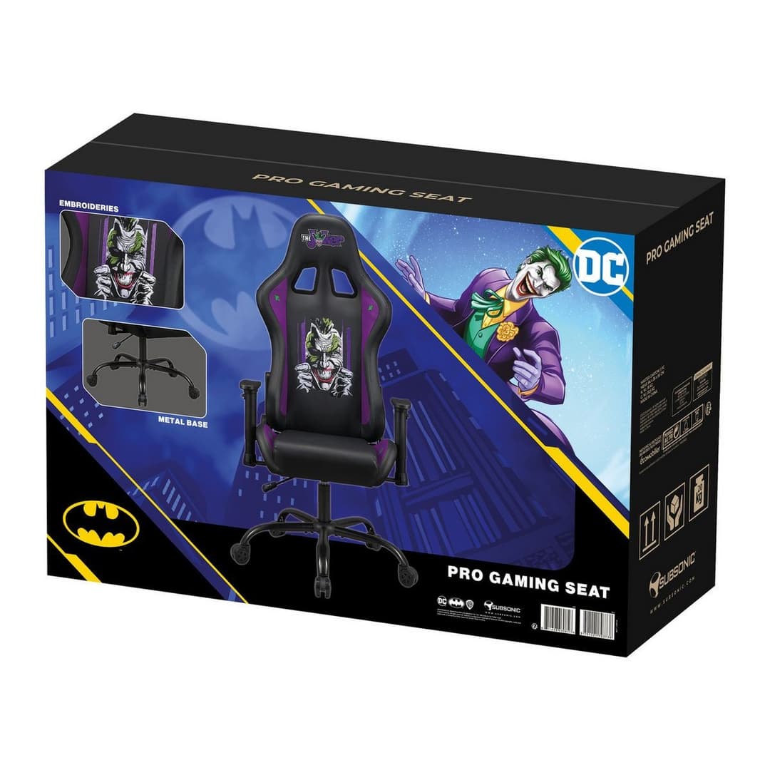Subsonic The Joker Pro Gaming Chair - Black and Purple - Image 10