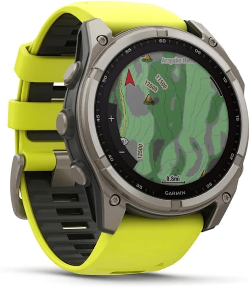 Garmin Fenix 8 51mm Solar Sapphire Titanium Smartwatch Amp Yellow/Graphite - Image 3