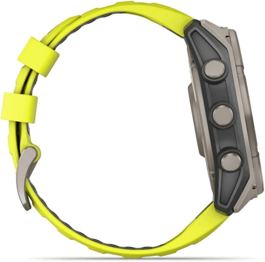 Garmin Fenix 8 51mm Solar Sapphire Titanium Smartwatch Amp Yellow/Graphite - Image 5