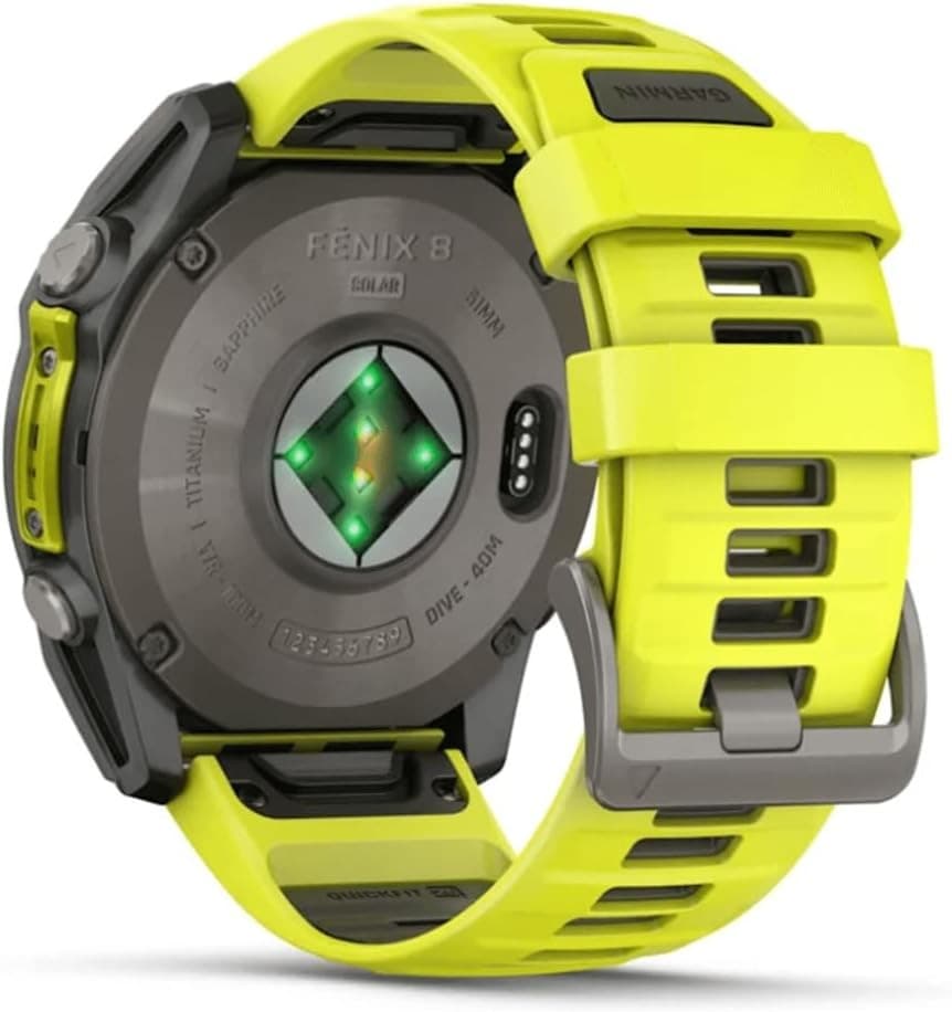 Garmin Fenix 8 51mm Solar Sapphire Titanium Smartwatch Amp Yellow/Graphite - Image 8