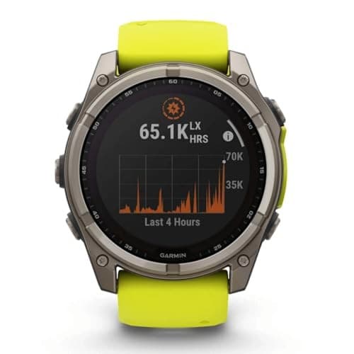 Garmin Fenix 8 51mm Solar Sapphire Titanium Smartwatch Amp Yellow/Graphite - Image 10