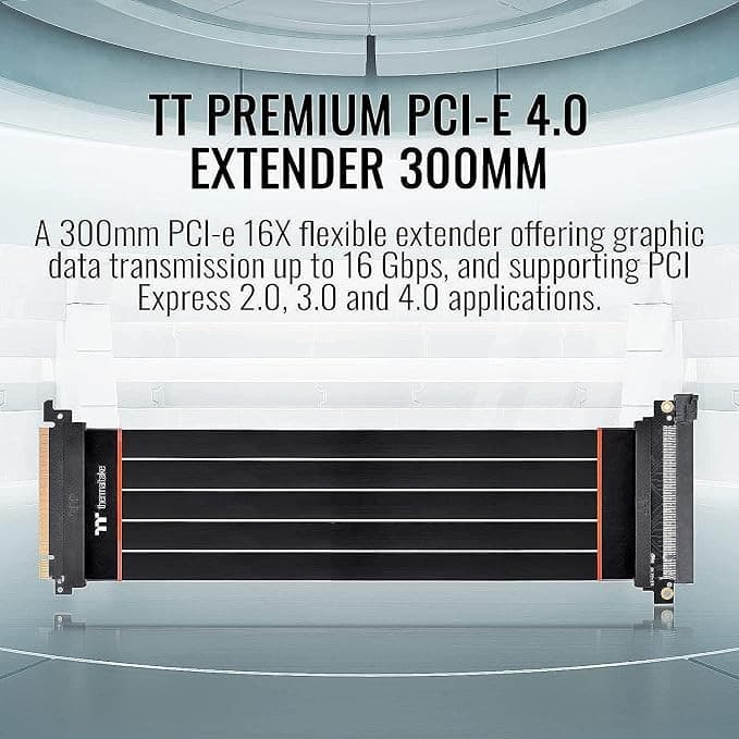 Thermaltake TT Premium PCIe 4.0 Flexible Riser Cable 300mm AC-058-CO1OTN-C1 - Image 2