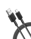 Anker 322 USB-C to USB-A 1.8 m Charge/Data Cable, 30 W Powered, Fast Charge up to 15 W - 3A/5 V, Data Transfer Rate up to 480 Mbps, Black thumbnail 1