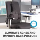 Fellowes Back Support for Office Chair - Professional Series Ultimate Back Support with Antibacterial Protection - H36.5 x W37.5 x D5.5cm thumbnail 2
