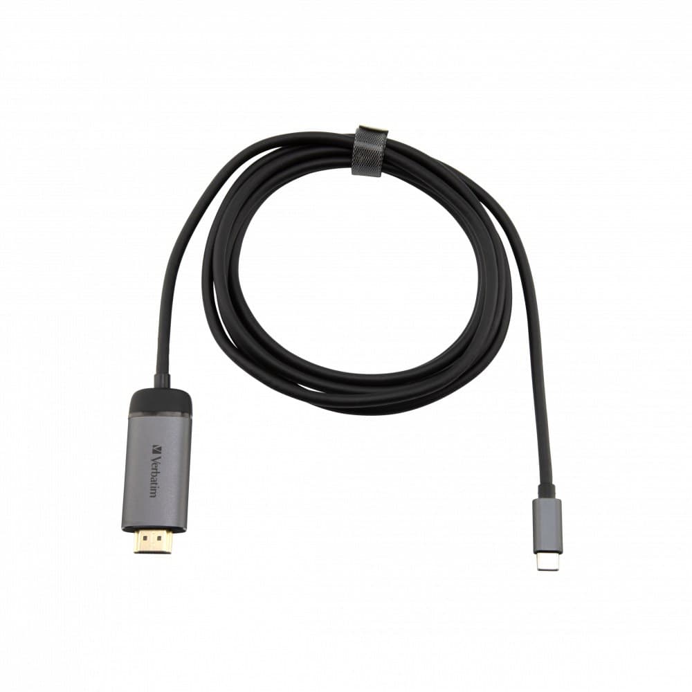 Verbatim 49144 video cable adapter 1.5 m USB Type-C HDMI Black, Silver - Image 4