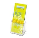 Deflecto® Literature DocuHolder®  Brochure/Leaflet Size  7 3/4 H x 4 1/4 W x 3 1/4 D  Clear thumbnail 3