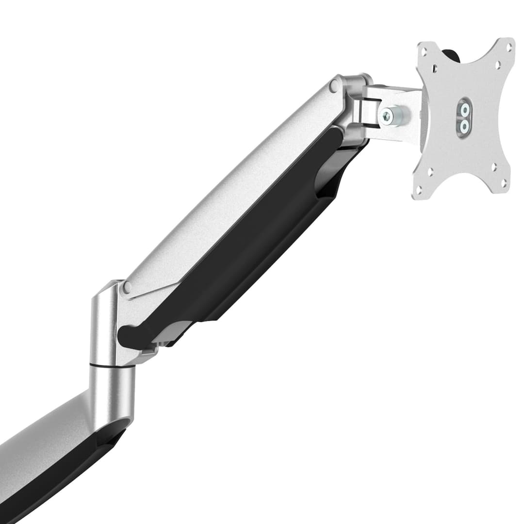 StarTech.com Heavy Duty Desk Mount Monitor Arm - Single VESA Display up to 9kg, Full Motion, Height Adjustable, Aluminium, C-Clamp/Grommet - Silver - Image 3