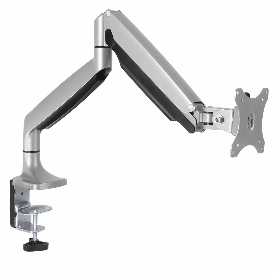 StarTech.com Heavy Duty Desk Mount Monitor Arm - Single VESA Display up to 9kg, Full Motion, Height Adjustable, Aluminium, C-Clamp/Grommet - Silver - Image 4