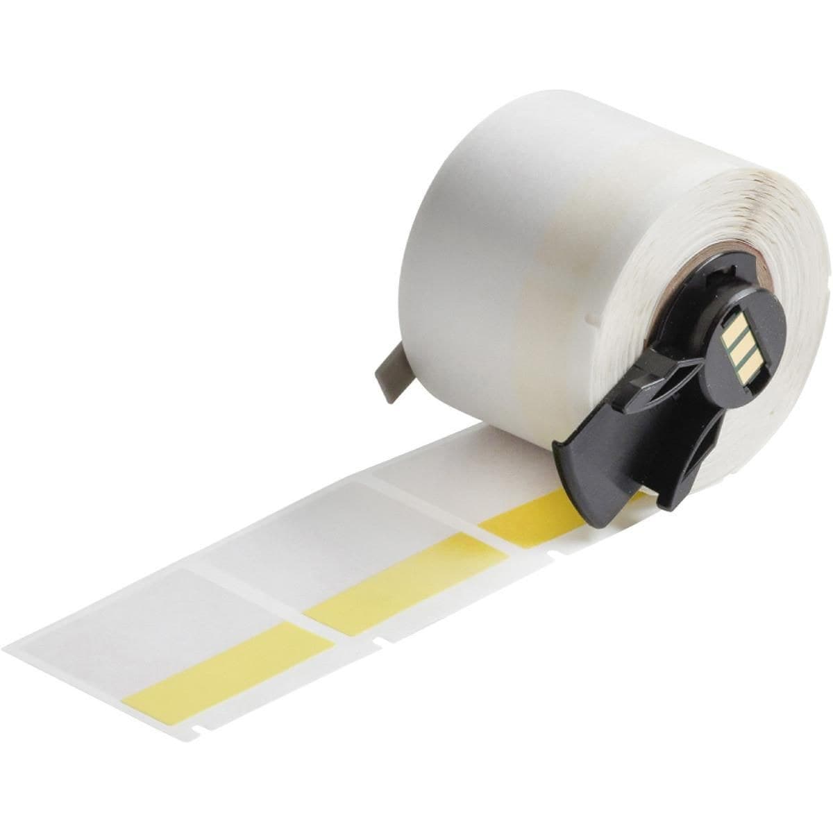 Brady M6-32-427-YL Self-Laminating Vinyl Wrap-Around Labels 38.1mm x 38.1mm Yellow/Clear 250 Labels for M610/M611/BMP61/M710/BMP71