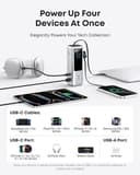 Anker 25000mAh 165W Power Bank with Built-In Retractable USB-C Cables - Silver thumbnail 5