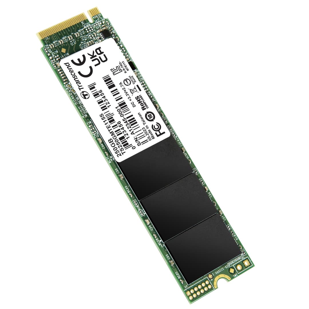250GB Transcend PCIe SSD 115S NVMe M.2 2280 PCIe Gen3 x4 SSD - Image 3