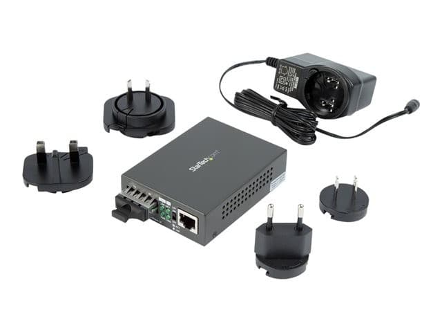 StarTech.com Singlemode (SM) SC Fiber Media Converter for 10/100/1000 Network, 10km, Gigabit Ethernet, 1310nm, w/ Auto Negotiation, Gigabit Ethernet to Single Mode (SMF) SC Fiber Converter - Ethernet Over Fiber (MCMGBSCSM10) - fibre media converter - 10Mb - Image 5