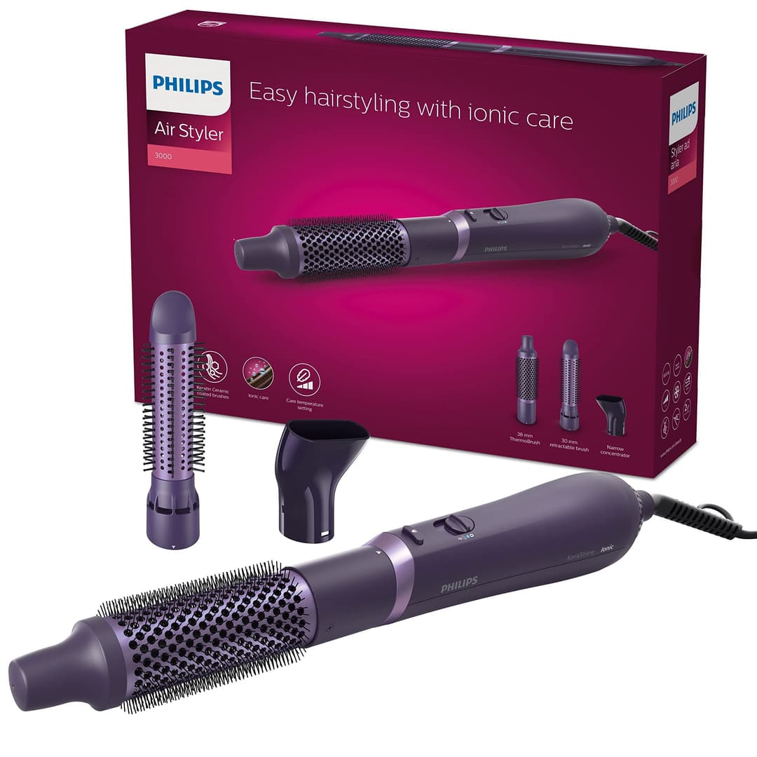Philips 3000 Series BHA305/00 Hot Air Styler - Purple - Image 1