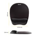 Fellowes Mouse Mat Wrist Support Memory Foam Mouse Pad Ergonomic Mouse Mat Black thumbnail 2