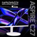 Acer Aspire C27-A Intel Core i7-1355U 8GB RAM 1TB SSD 27" Full HD Windows 11 Home All-in-One Desktop PC - White thumbnail 2