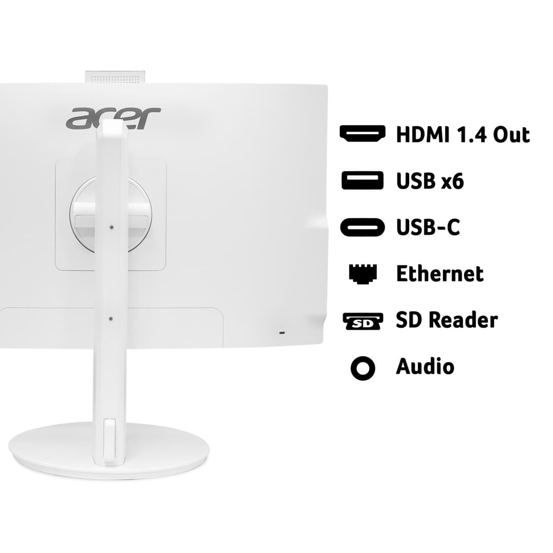 Acer Aspire C27-A Intel Core i7-1355U 8GB RAM 1TB SSD 27" Full HD Windows 11 Home All-in-One Desktop PC - White - Image 7