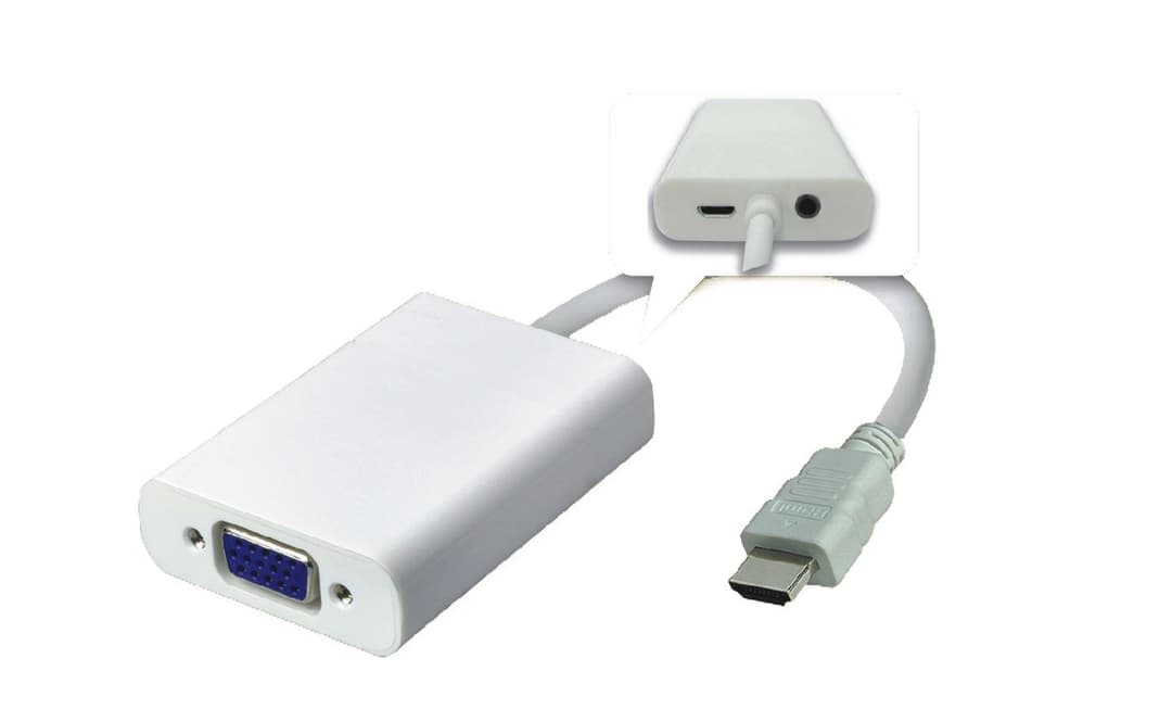 Adapter HDMI - VGA M/F, White - Image 1