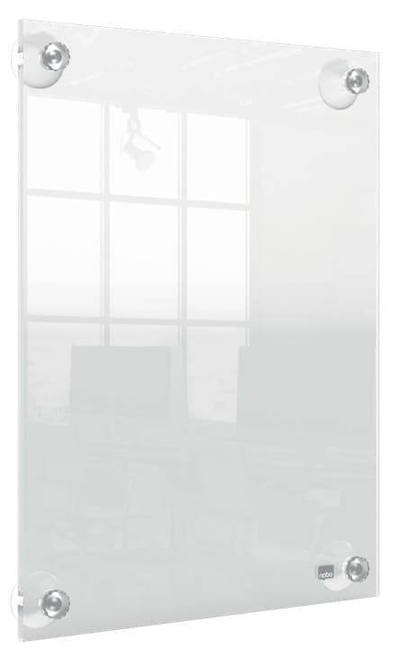 Nobo Premium Plus A4 Clear Acrylic Wall Mounted Repositionable Poster Frame - Image 1