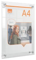 Nobo Premium Plus A4 Clear Acrylic Wall Mounted Repositionable Poster Frame thumbnail 2