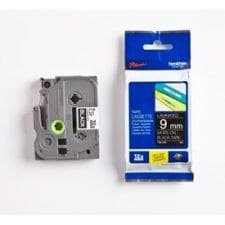 Brother TZe-325 Gloss Laminated Tape White on Black 8m - 9mm