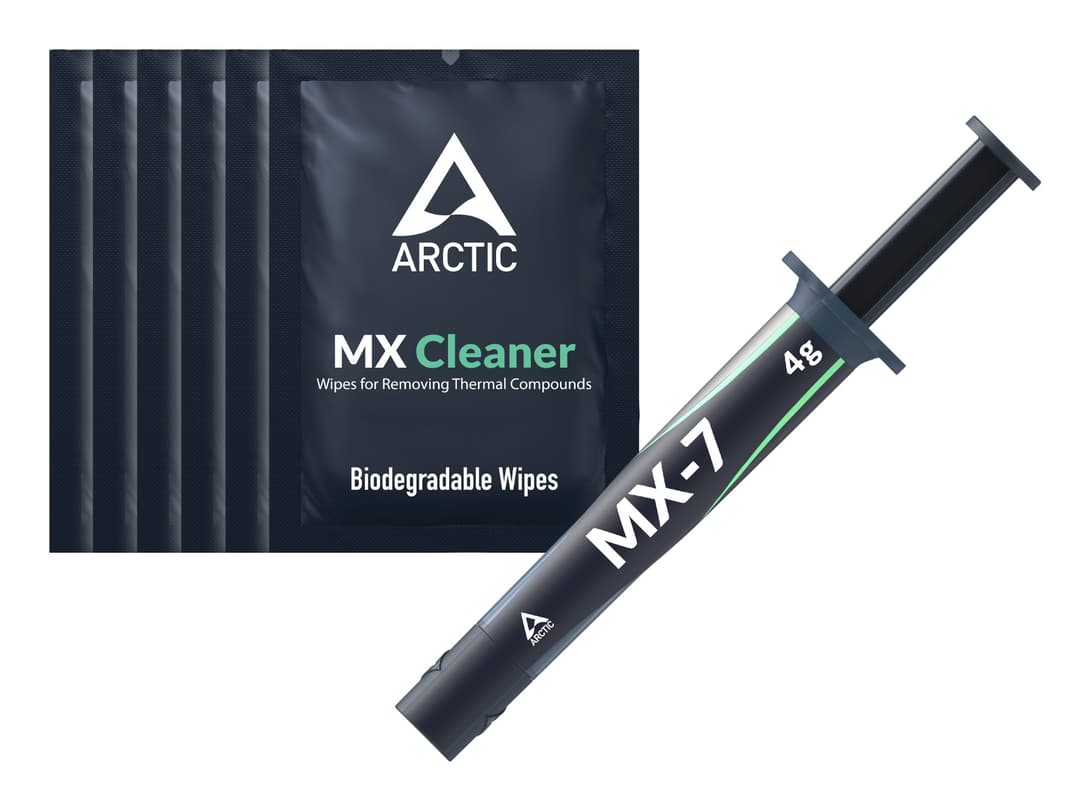 ARCTIC MX-7 Ultimate Performance Thermal Paste - 4g with 6x MX Cleaner Wipes - Image 1