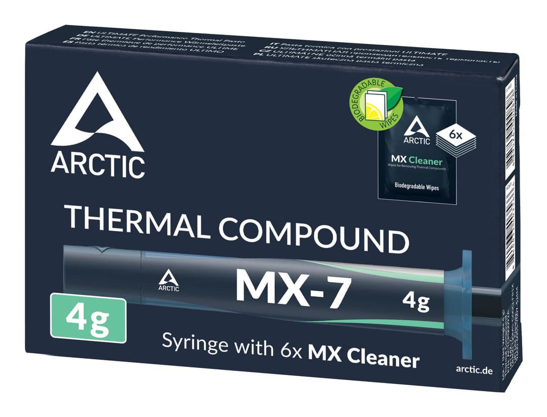 ARCTIC MX-7 Ultimate Performance Thermal Paste - 4g with 6x MX Cleaner Wipes - Image 2