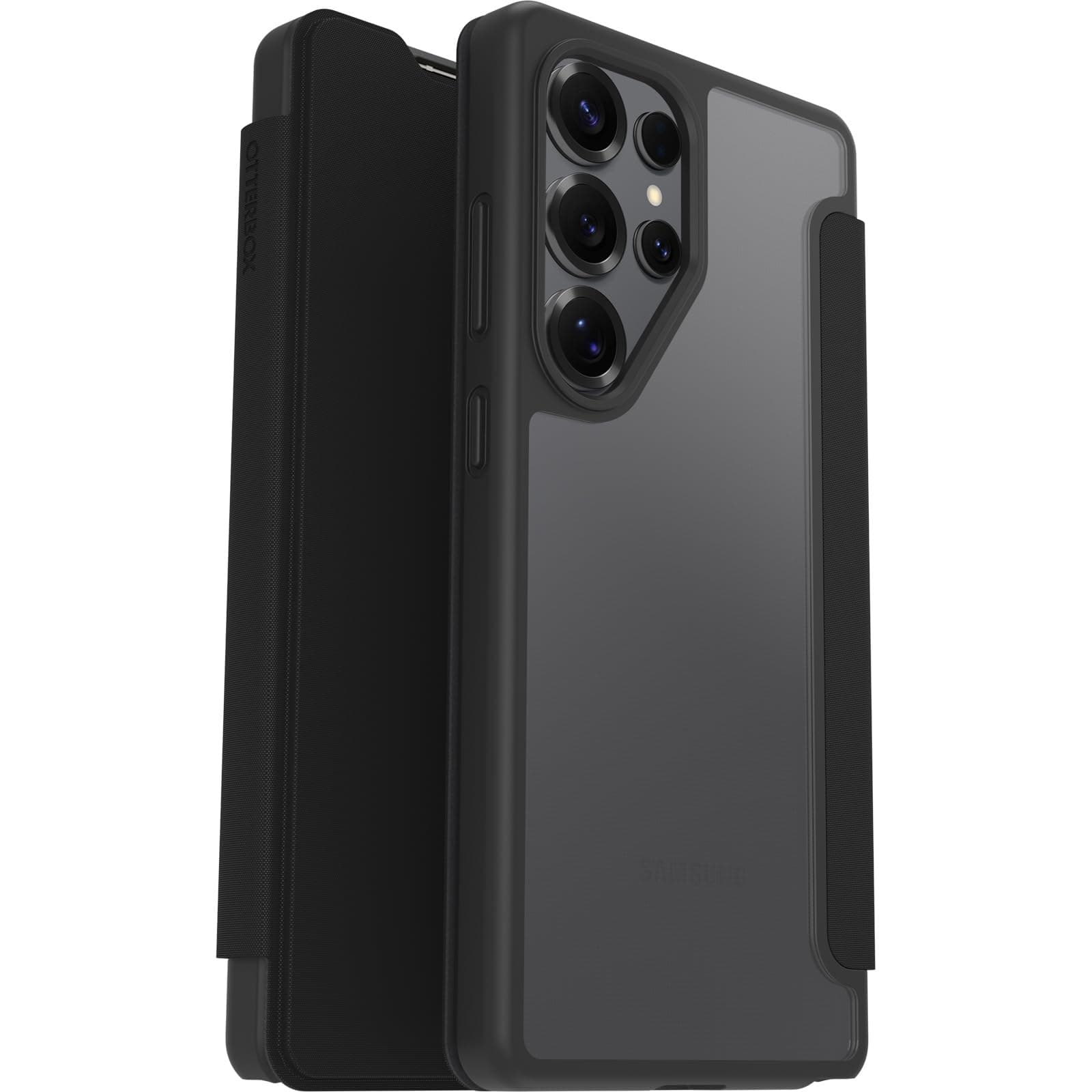 OtterBox React Folio Case for Samsung Galaxy S25 Ultra, Clear/Black