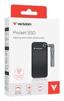 Verbatim Pocket SSD USB 3.2 Gen 2 128GB Black/Grey thumbnail 4