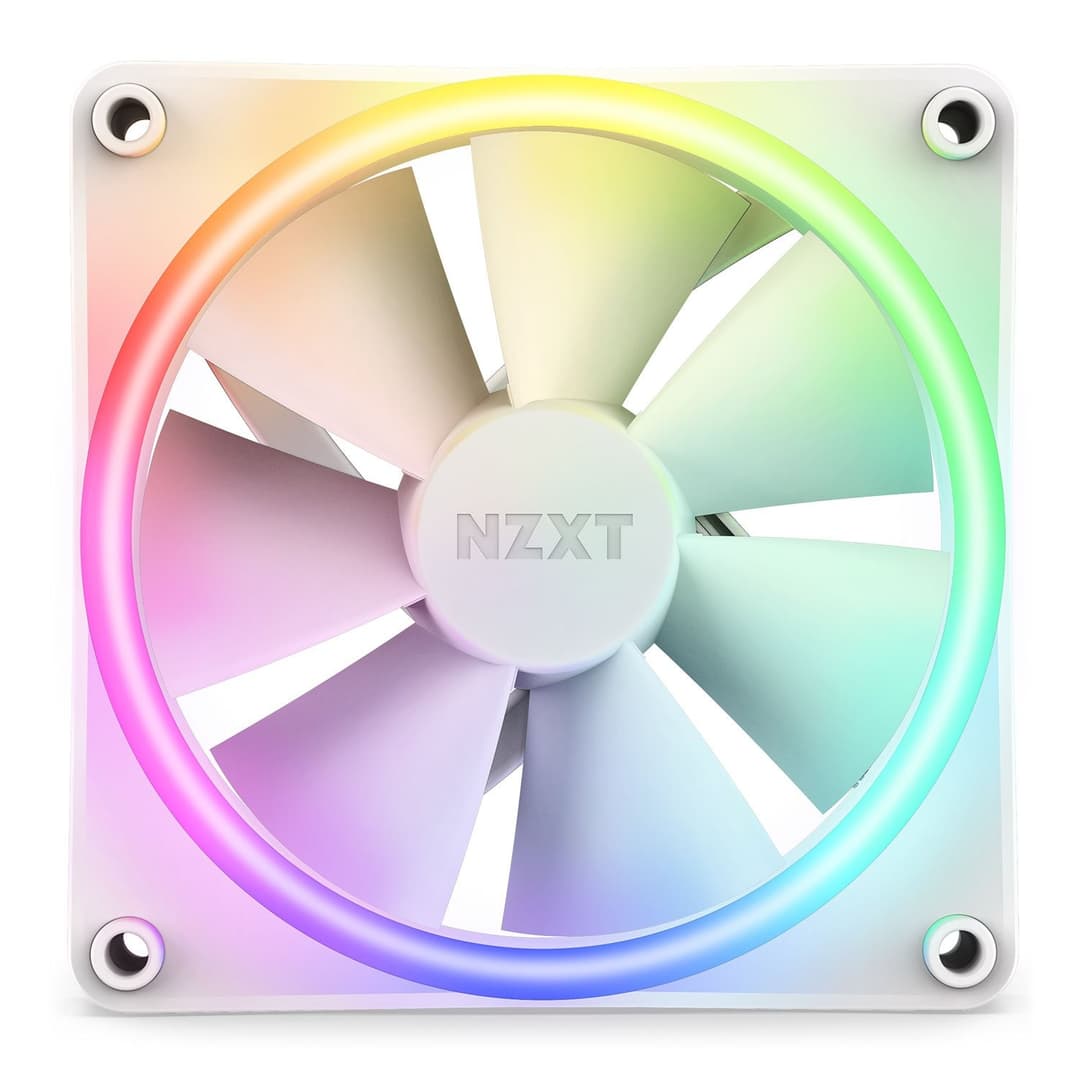 NZXT F120 RGB Duo 120mm PWM Fan White - 3 Pack w/ Controller White - Image 2