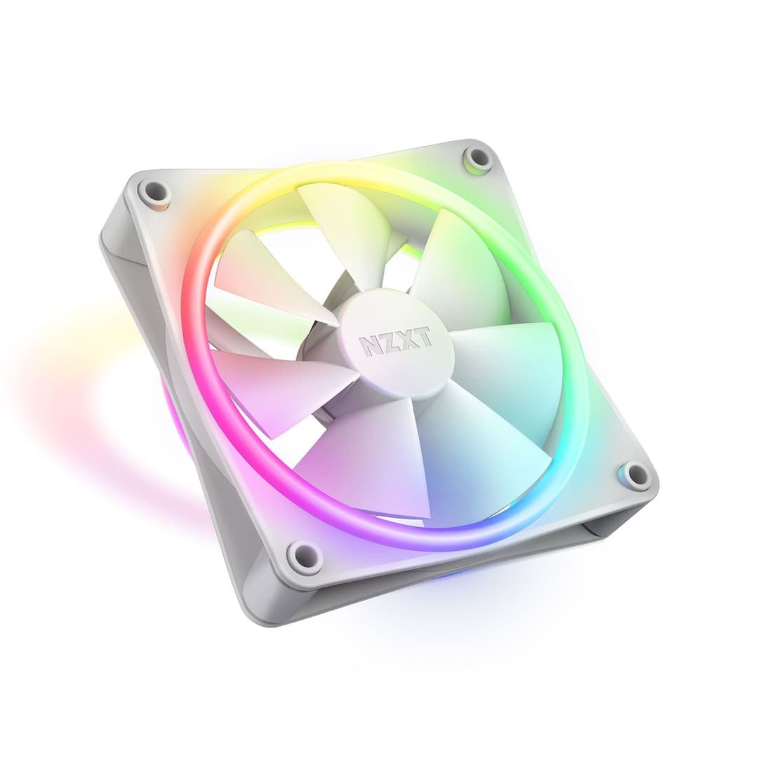 NZXT F120 RGB Duo 120mm PWM Fan White - 3 Pack w/ Controller White - Image 4
