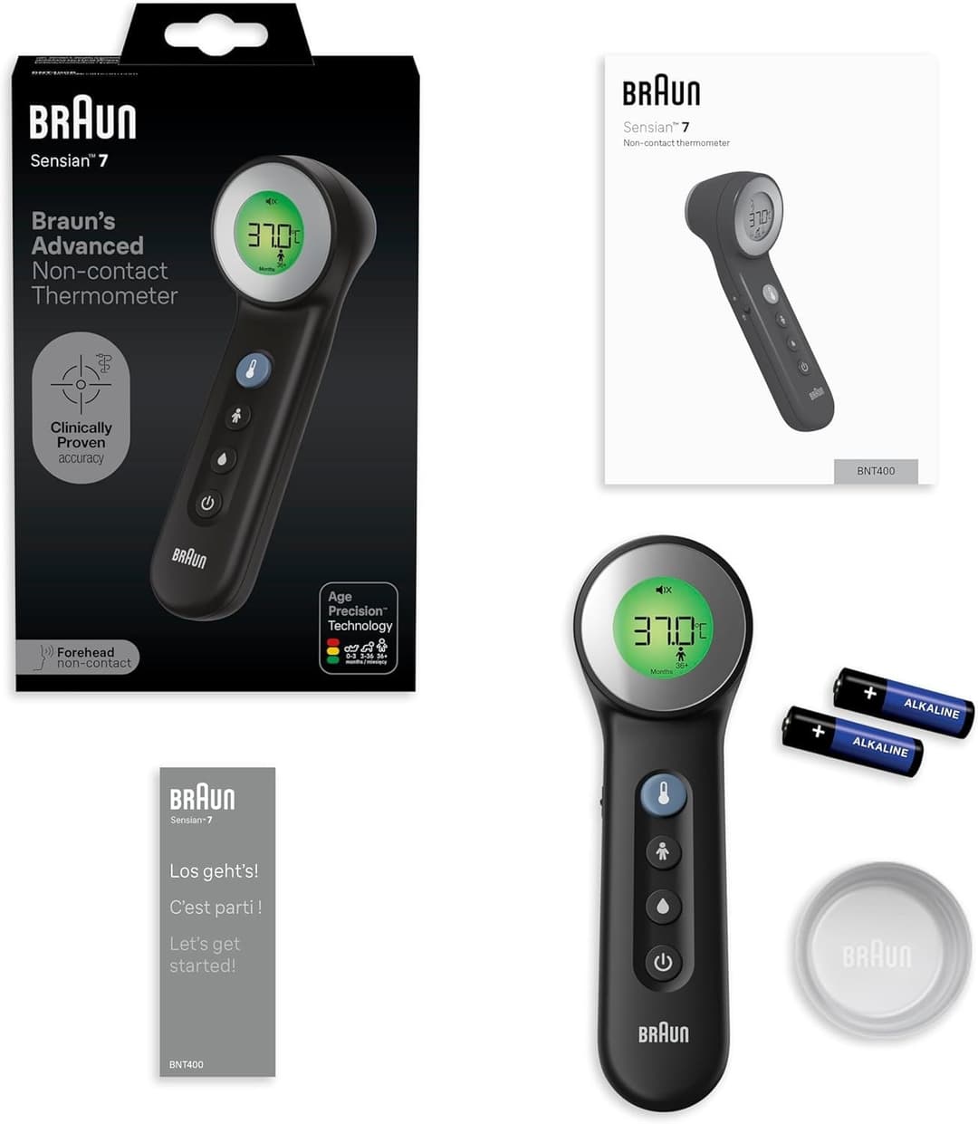 Braun Sensian 7 Forehead Non-Contact Thermometer - Black - Image 6