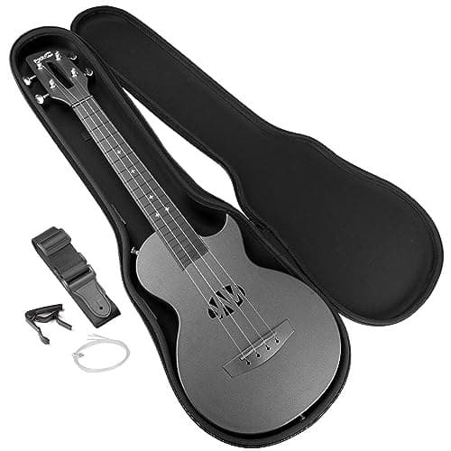 RockJam Ukulele da concerto in fibra di carbonio da 23", con custodia - Image 2