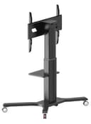 Peerless-AV PR598-M Motorised Flat Panel Trolley / Floor Stand for 50-98" (2.49 m) Displays, Electric Height Adjustment, 130kg Max Load, VESA up to 800x600, Media Shelf, Black thumbnail 3