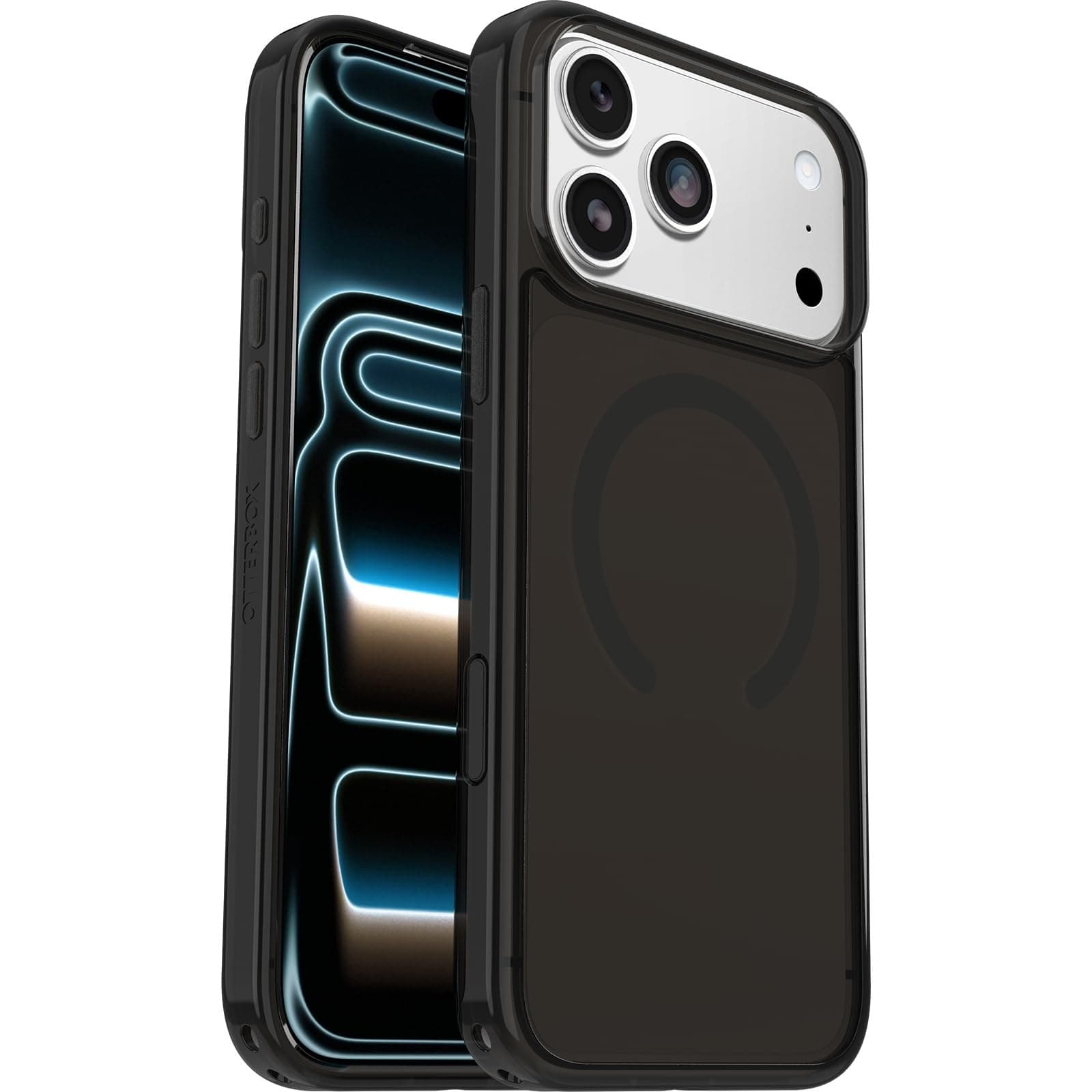 OtterBox Symmetry Clear MagSafe Case for iPhone 18 Pro Max/17 Pro Max, Black Mist