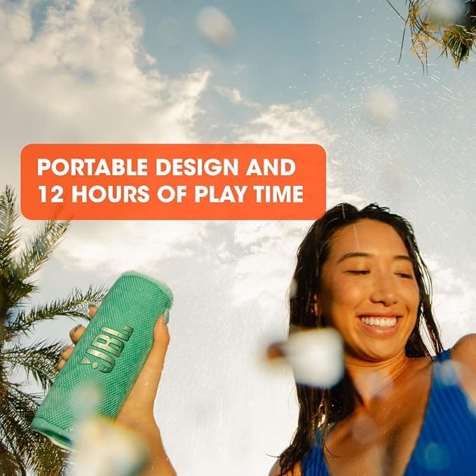JBL Flip 6 Portable Waterproof Bluetooth Speaker - Camo - Image 4