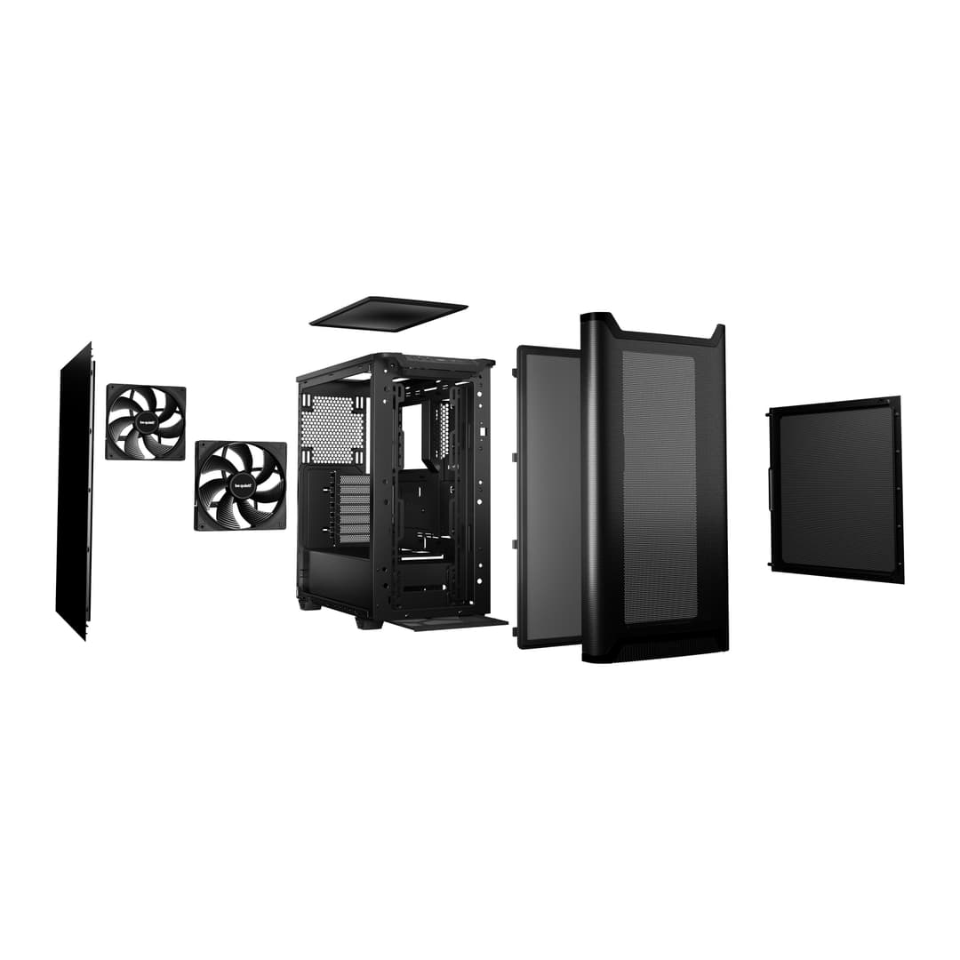 be quiet! Pure Base 501 Airflow Black Mid Tower PC Gaming Case - Image 4