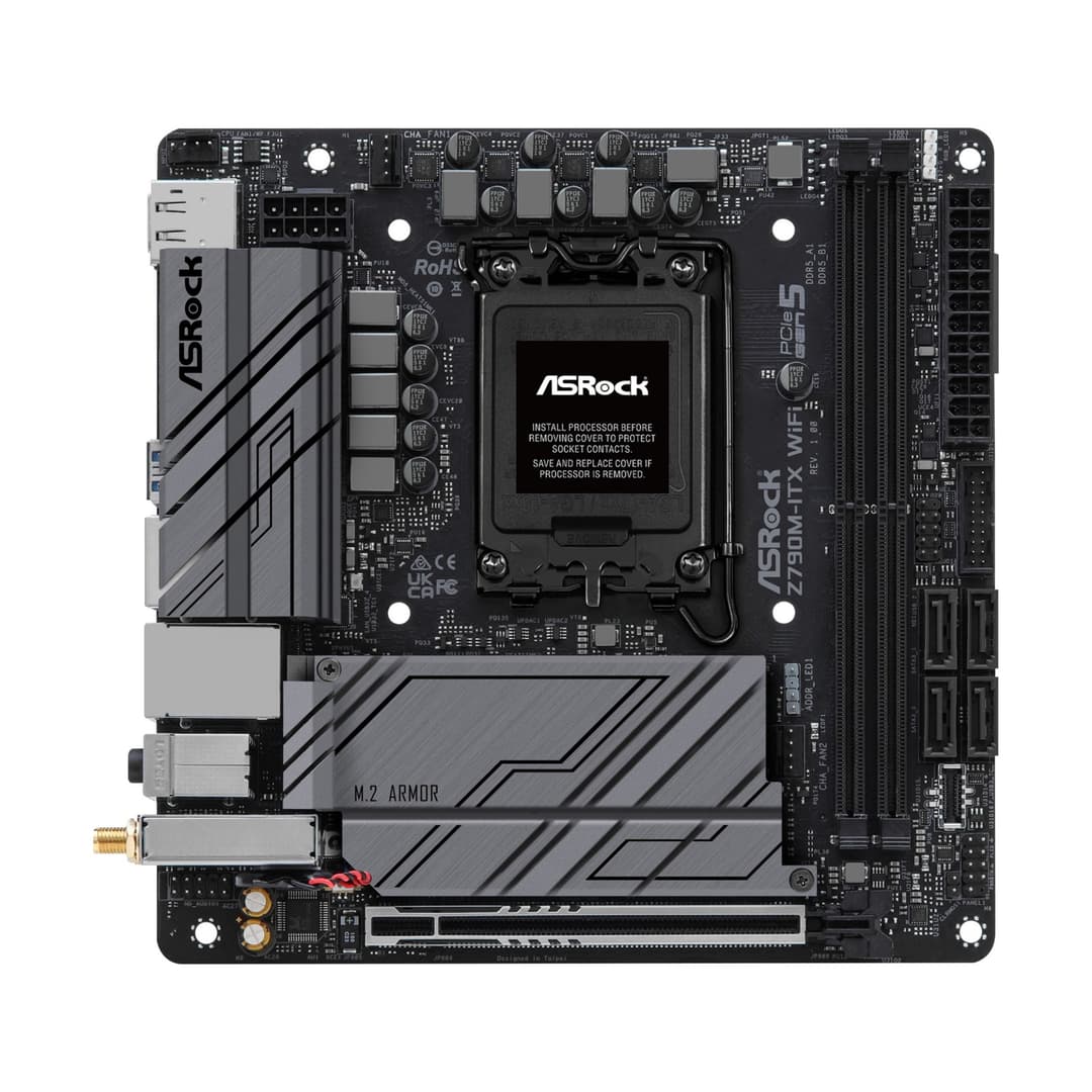 Asrock Z790M-ITX WIFI Intel Z790 DDR5 Mini-ITX Socket LGA 1700 Motherboard - Image 2
