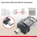 SanDisk Ultra Dual USB Flash Drive USB 3.0 - Black-Gray thumbnail 2