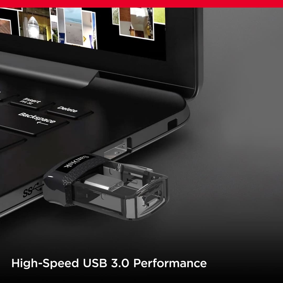 SanDisk Ultra Dual USB Flash Drive USB 3.0 - Black-Gray - Image 4