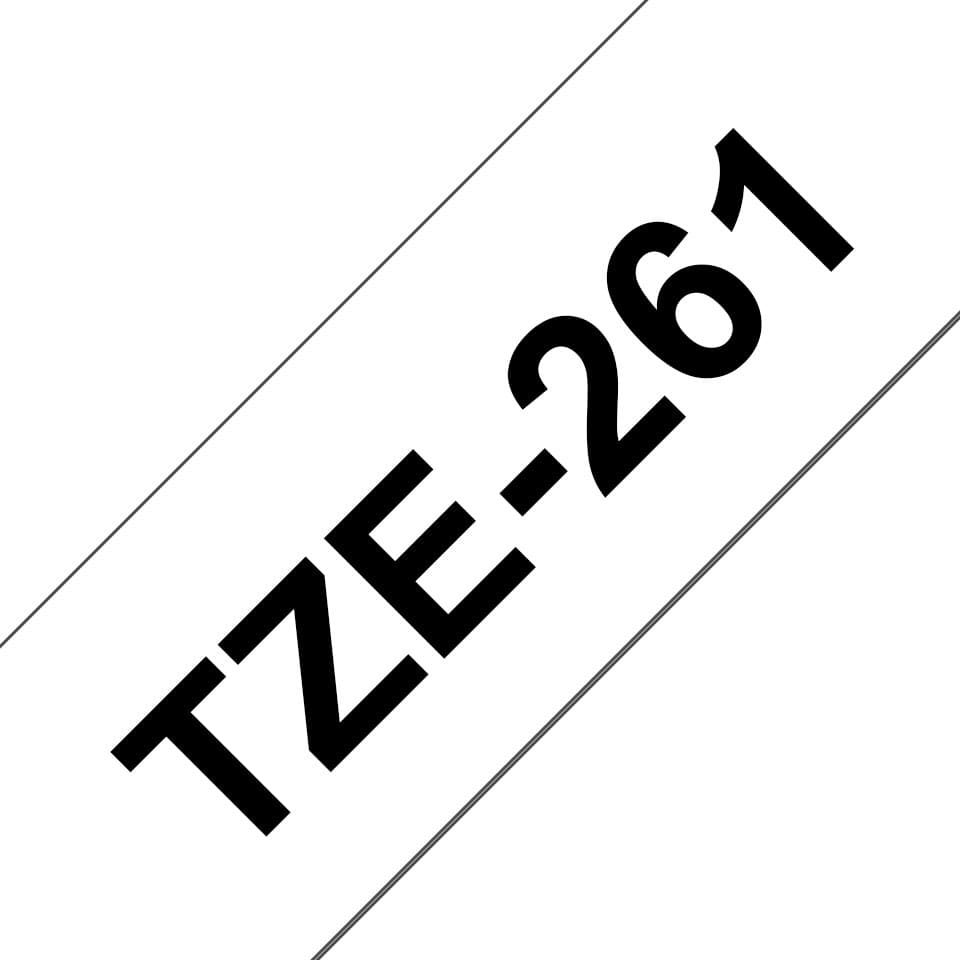 Brother TZE-261 label-making tape Black on white TZ - Image 1