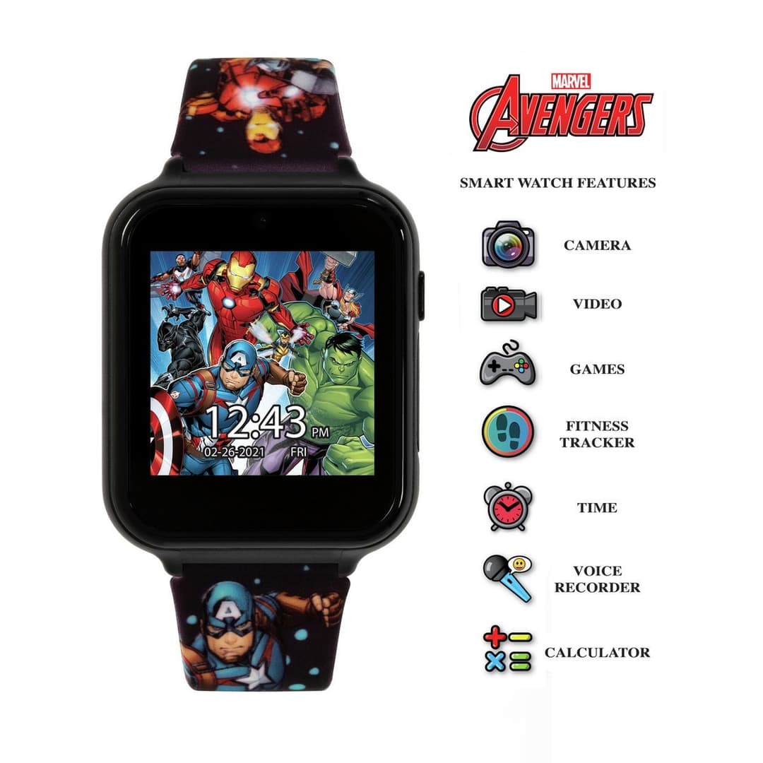 Disney Marvel Avenger Kids Multicolored Silicone Strap Watch - Image 2