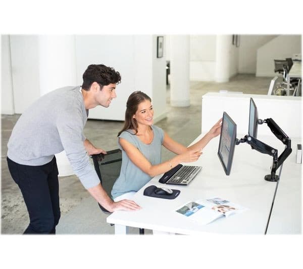 FELLOWES Platinum Series Dual Arm Full Motion 40" Monitor Desk Mount - Image 3