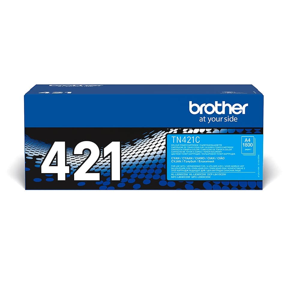 Brother TN-421C Original Toner Cartridge - Cyan, 1 Pack, 1,800 Pages