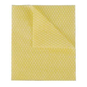 2Work Economy Cloth 420x350mm Yellow Pack of 50 2W08171 2W08171 - Image 1
