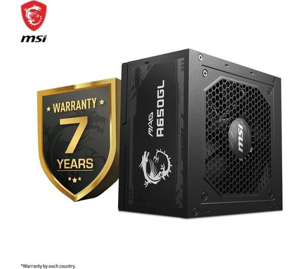 MSI MAG A650GL 650W Modular Power Supply Black - Image 4