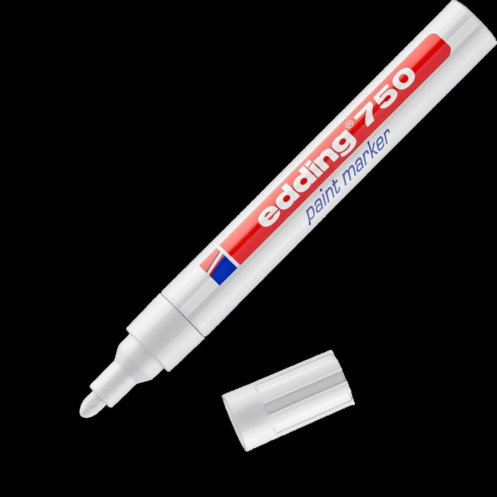 edding 750 Paint Marker Round Nib 2-4mm - White - Box of 10